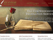 Tablet Screenshot of myanmartranslationco.com